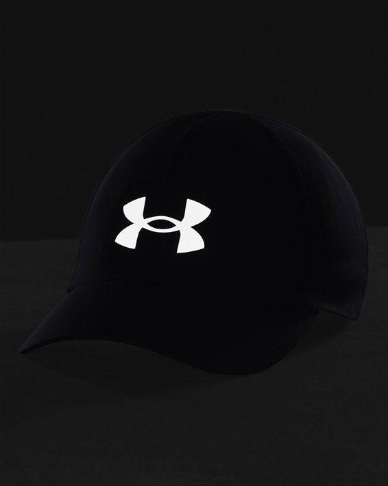 女士UA Shadow Run Adjustable運動帽, Black, pdpMainDesktop image number 2